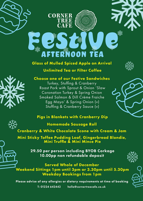 Corner Tree Cafe Festive Afternoon Tea